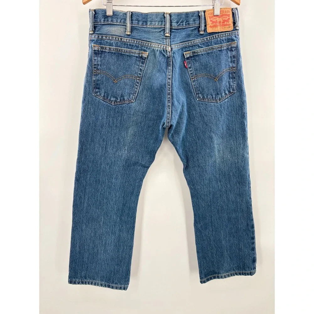 Levis 517 Mens 34X29 Bootcut Western Y2K Style Distressed Fading  Denim